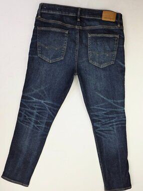 American Eagle Outfitters Slim Airflex+ Men Size 34X30 Blue Denim 5 Pocket Jeans